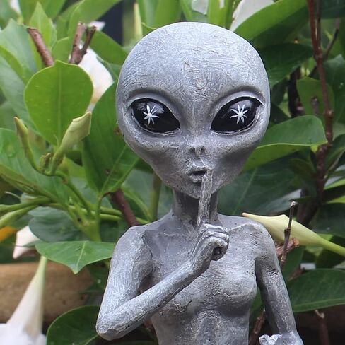 Alien Invasion Ledge Loungers “Peace & Quiet" 10″ H UFO Extraterrestrial Garden Alien Statues Figurine Set – Alien Gray in Saudi Arabia