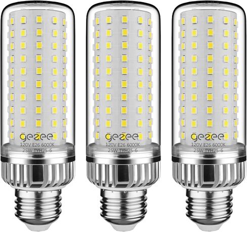 gezee 25W LED Light Bulb, 200 Watt Equivalent，E26 LED Lamp 2500 Lumens Daylight-White 6000K,Non-Dimmable (3-Pack) in Saudi Arabia