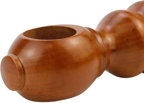 Crapyt 2 PCS Wood Curtain Rod Bracket Curtain Rod Holders Wooden for Living Room, Bedroom, Dining Room 1.97"×4.53" Log Color Curtain Rod Bracket in Saudi Arabia