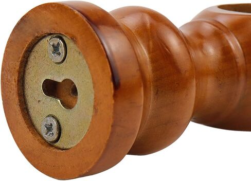 Crapyt 2 PCS Wood Curtain Rod Bracket Curtain Rod Holders Wooden for Living Room, Bedroom, Dining Room 1.97"×4.53" Log Color Curtain Rod Bracket in Saudi Arabia