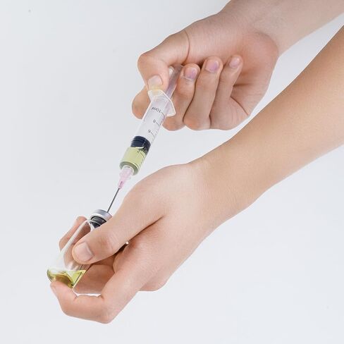 otwooi Syringes with 18 Ga Blunt Tip Needle, for Precision Liquid Handling and Refilling - 5ml 10ml 20ml 30ml Syringe Blunt Needles, Ideal for Liquids, Adhesives, and Oils(10ml, 5pcs) in Saudi Arabia