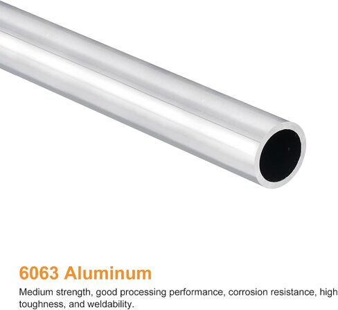 uxcell 6063 Aluminum Round Tube, 15mm OD 12mm Inner Dia 400mm Length Pipe Tubing for Industry DIY Projects in Saudi Arabia