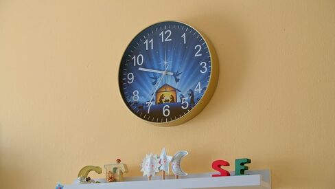 The Prayer Clock - Nativity Version 12" Gold Trim in Saudi Arabia