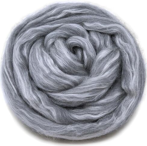 Silk Merino Fiber for Spinning. Super Soft Combed Top Wool Roving for Hand Spinning, Wet Felting, Nuno Felting, Needle Felting, Soap Making, Paper Making and Embellishments. On The Other Side in Kuwait
