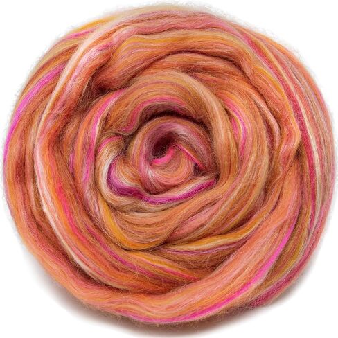 Silk Merino Fiber for Spinning. Super Soft Combed Top Wool Roving for Hand Spinning, Wet Felting, Nuno Felting, Needle Felting, Soap Making, Paper Making and Embellishments. On The Other Side in Kuwait