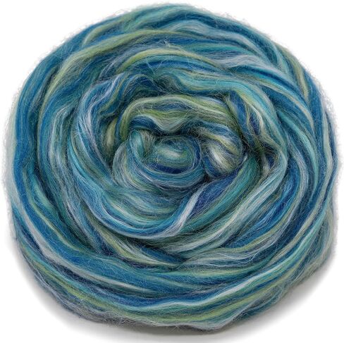 Silk Merino Fiber for Spinning. Super Soft Combed Top Wool Roving for Hand Spinning, Wet Felting, Nuno Felting, Needle Felting, Soap Making, Paper Making and Embellishments. On The Other Side in Kuwait