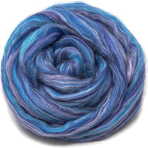 Silk Merino Fiber for Spinning. Super Soft Combed Top Wool Roving for Hand Spinning, Wet Felting, Nuno Felting, Needle Felting, Soap Making, Paper Making and Embellishments. On The Other Side in Kuwait