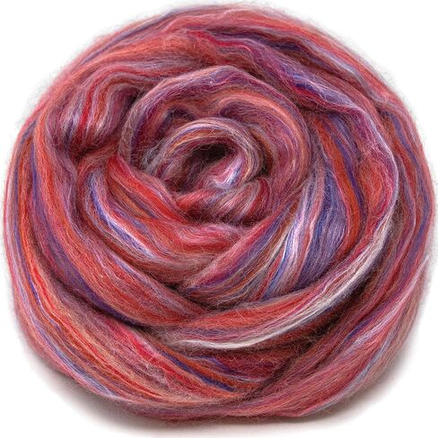 Silk Merino Fiber for Spinning. Super Soft Combed Top Wool Roving for Hand Spinning, Wet Felting, Nuno Felting, Needle Felting, Soap Making, Paper Making and Embellishments. On The Other Side in Kuwait