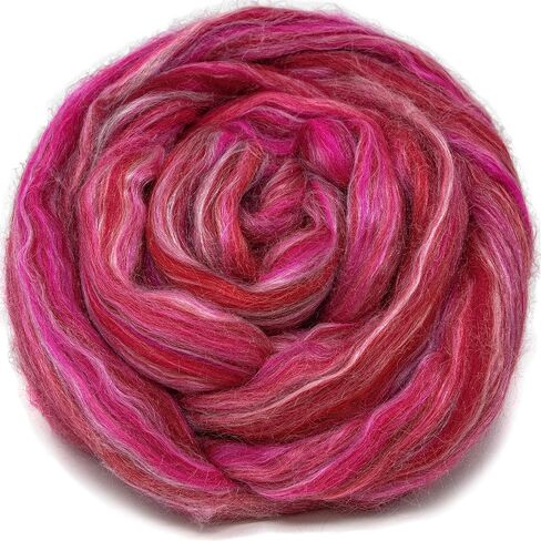 Silk Merino Fiber for Spinning. Super Soft Combed Top Wool Roving for Hand Spinning, Wet Felting, Nuno Felting, Needle Felting, Soap Making, Paper Making and Embellishments. On The Other Side in Kuwait