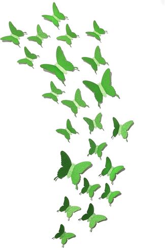 Glitter 3D Butterfly Wall Stickers-Light Green Butterfly Stickers Wall Stickers Wall murals Sticker Decoration for Kids. in Kuwait