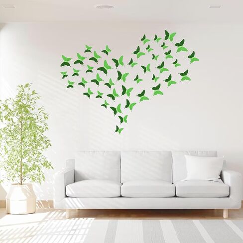 Glitter 3D Butterfly Wall Stickers-Light Green Butterfly Stickers Wall Stickers Wall murals Sticker Decoration for Kids. in Kuwait