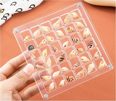 صندوق عرض الصدف المغناطيسي الأكريليكي 36 شبكة صندوق تخزين الصدف لخرز الماس الصدف ميزة صندوق عرض الصدف المغناطيسي الأكريليكي لتخزين الصدف الشفاف in Kuwait