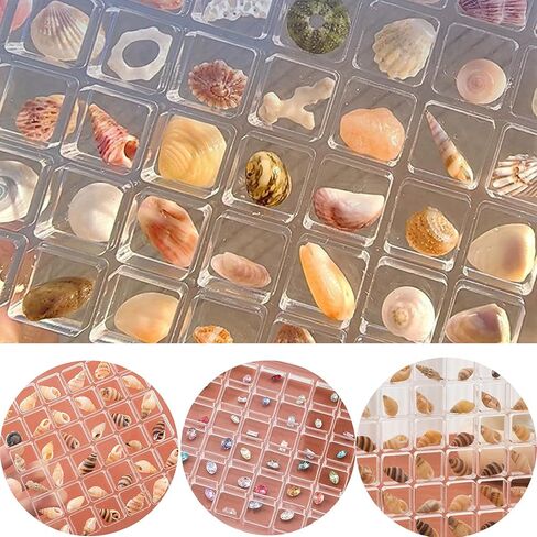 صندوق عرض الصدف المغناطيسي الأكريليكي 36 شبكة صندوق تخزين الصدف لخرز الماس الصدف ميزة صندوق عرض الصدف المغناطيسي الأكريليكي لتخزين الصدف الشفاف in Kuwait