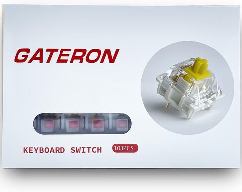 DRAOZA Gateron G Red Pro 3.0 Switches 3 Pin Pre Lubed RGB SMD Linear Switches for MX Gaming Mechanical Keyboard (G Pro 3.0,Red,108PCS) in Saudi Arabia