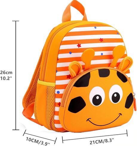 Toddler Backpack Neoprene Zoo Kids Casual Backpack Water Resistance Kindergarten Preschool Bags for Little Boys Girls (Elephant Blue) in Saudi Arabia