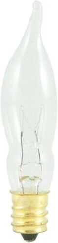 25 Pack - Bulbrite 7.5CFC/15/3 7.5W Flame Candelabra Tip Chandelier Bulb, Clear in Saudi Arabia