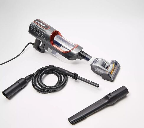 Shark QH201Q Ultralight Corded Handheld Vacuum with Self-Cleaning Pet Power Brush, Pet Crevice Tool and Precision Duster, Hypervelocity Suction & Removable 0.35 Qt. Dust Cup Red (Renewed) in Saudi Arabia