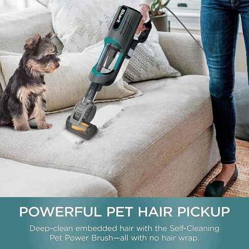 Shark QH201Q Ultralight Corded Handheld Vacuum with Self-Cleaning Pet Power Brush, Pet Crevice Tool and Precision Duster, Hypervelocity Suction & Removable 0.35 Qt. Dust Cup Red (Renewed) in Saudi Arabia