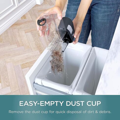 Shark QH201Q Ultralight Corded Handheld Vacuum with Self-Cleaning Pet Power Brush, Pet Crevice Tool and Precision Duster, Hypervelocity Suction & Removable 0.35 Qt. Dust Cup Red (Renewed) in Saudi Arabia