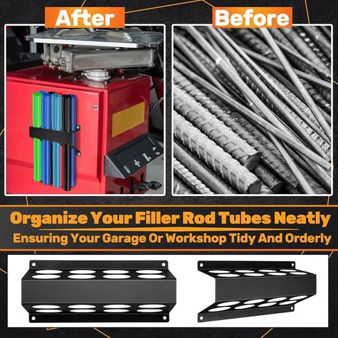 8 Slot TIG Welding Rod Holder Storage Tubes Rack Welding Filler Rod Tubes Organizer Wall Mount Container Welding Rod Tube Shelf Rod Guard Welding Holder for Welder Welding Table in Saudi Arabia