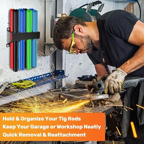 8 Slot TIG Welding Rod Holder Storage Tubes Rack Welding Filler Rod Tubes Organizer Wall Mount Container Welding Rod Tube Shelf Rod Guard Welding Holder for Welder Welding Table in Saudi Arabia