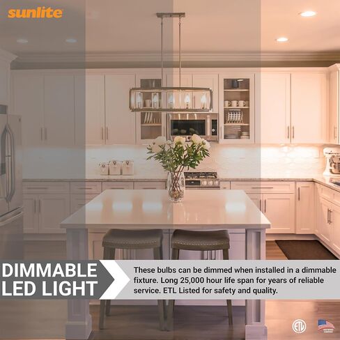 لمبة إضاءة ثريا Sunlite 41380-SU LED Torpedo Tip B11، 7 واط (ما يعادل 60 واط)، 500 لومن، قاعدة متوسطة (E26)، قابلة للتعتيم، 27 ك - أبيض دافئ، 6 عبوات، صقيع in Saudi Arabia