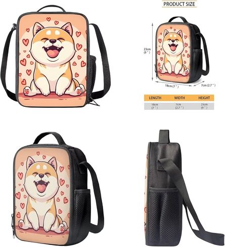 Kids 3 in 1 School Bag Set Corgi School Backpacks 12 Inch Schoolbag for Elementary Kindergarten School Animal Print Bookbag with Lunch Box and Pencil Case in Saudi Arabia