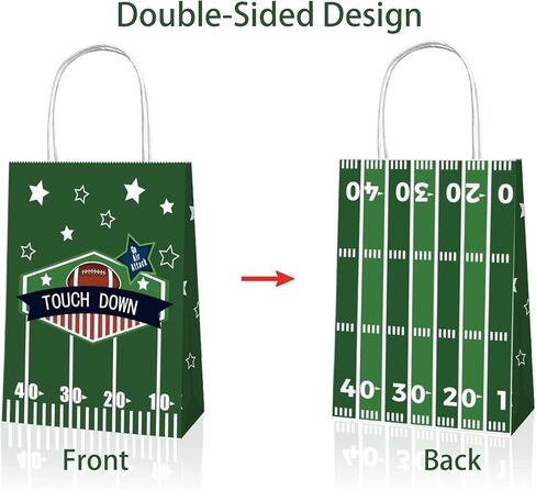 12Pcs Sports Party Gift Bags with Tissue Paper Baseball Football Soccer Basketball Gift Goodie Favor Bags with Handle for Baseball Theme Party Girls Boys Birthday Decoration (White, Baseball) in Saudi Arabia