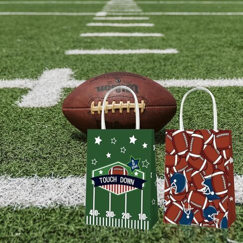 12Pcs Sports Party Gift Bags with Tissue Paper Baseball Football Soccer Basketball Gift Goodie Favor Bags with Handle for Baseball Theme Party Girls Boys Birthday Decoration (White, Baseball) in Saudi Arabia