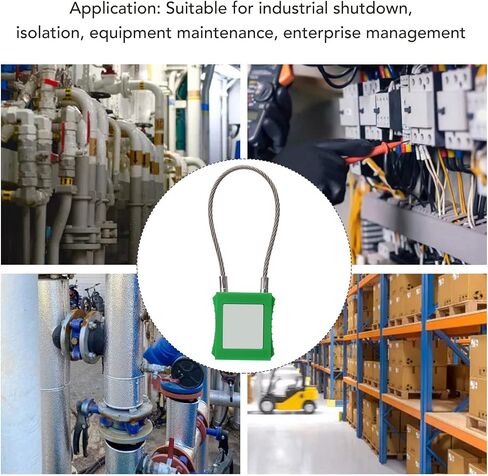 Lockout Tagout Safety Padlock, 85mm Shackle Steel Cable Locks with 2 Key for Lock Out Tag Out Stations, Multi Color Optional(Green) in Saudi Arabia