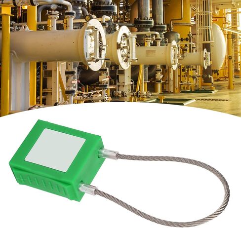 Lockout Tagout Safety Padlock, 85mm Shackle Steel Cable Locks with 2 Key for Lock Out Tag Out Stations, Multi Color Optional(Green) in Saudi Arabia