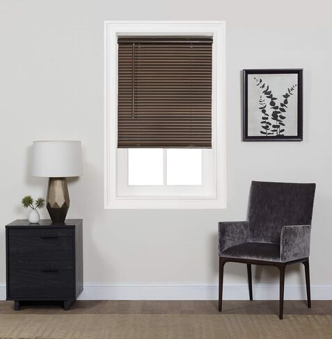 مجموعة Ben&Jonah PrimeHome Collection مجموعة Anochecer اللاسلكية مقاس 1 بوصة ستارة صغيرة لتعتيم الغرفة 36x64 ماهوجني in Kuwait