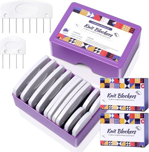 Opstin 130Pcs Knit Blockers Pins Kit, Knit Blocking Combs for Blocking Knitting,Crochet,Blocking Needles,Knitting Blocking Tools,Lace or Needlework Projects in Saudi Arabia