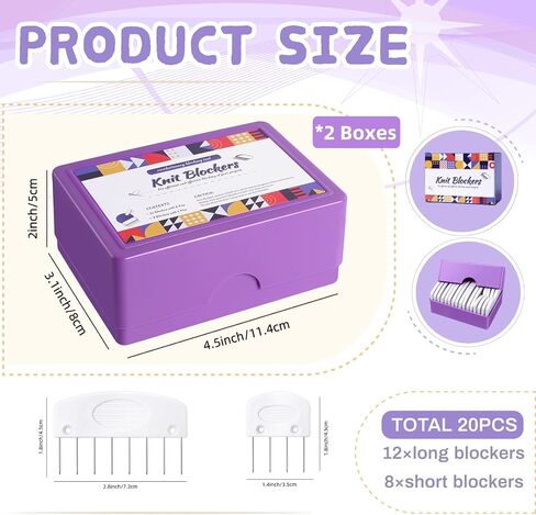 Opstin 130Pcs Knit Blockers Pins Kit, Knit Blocking Combs for Blocking Knitting,Crochet,Blocking Needles,Knitting Blocking Tools,Lace or Needlework Projects in Saudi Arabia
