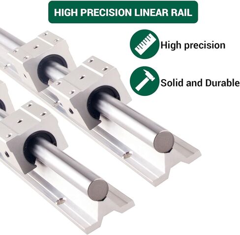 دليل خطي SBR16-300mm للسكك الحديدية مع قطعتين من قضبان التوجيه الخطية و4 قطع من كتل المحمل SBR16UU لمطاحن مخارط أجهزة التوجيه CNC in Kuwait