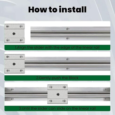 دليل خطي SBR16-300mm للسكك الحديدية مع قطعتين من قضبان التوجيه الخطية و4 قطع من كتل المحمل SBR16UU لمطاحن مخارط أجهزة التوجيه CNC in Kuwait