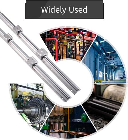 دليل خطي SBR16-300mm للسكك الحديدية مع قطعتين من قضبان التوجيه الخطية و4 قطع من كتل المحمل SBR16UU لمطاحن مخارط أجهزة التوجيه CNC in Kuwait