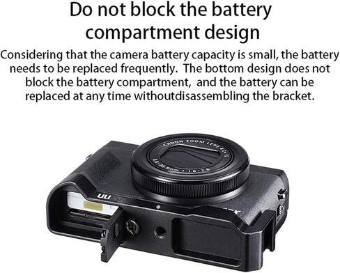 UURig G7X Mark III Vlog Camera Cold Shoe Extension ميكروفون جانبي للتركيب لكاميرا Canon G7X Mark III، حامل ثلاثي القوائم 1/4 بوصة، ملحقات تسجيل الفيديو - R016 C-G7X in Kuwait