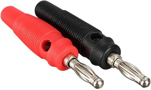 Maxmoral 20pcs 4mm Banana Plugs Solder DIY Banana Plug Male Connectors Adapters 24K Gold Plated Speaker Wire Banana Plugs Connectors for Multimeter Test Leads Probes, Black and Red in Saudi Arabia