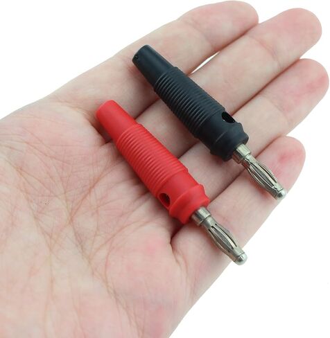 Maxmoral 20pcs 4mm Banana Plugs Solder DIY Banana Plug Male Connectors Adapters 24K Gold Plated Speaker Wire Banana Plugs Connectors for Multimeter Test Leads Probes, Black and Red in Saudi Arabia