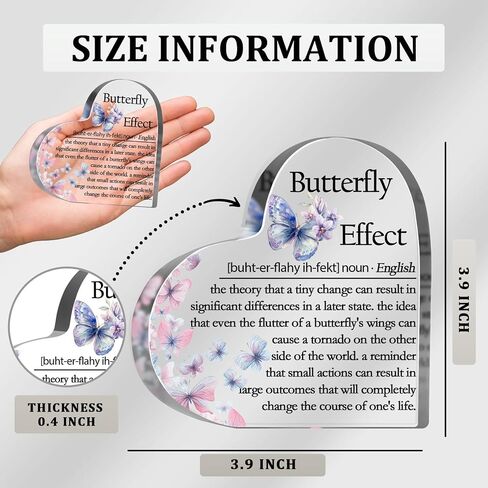 Butterfly Effect Definition Sign, Inspirational Quote Decor, Motivational Plaque for Women Friends, Desk Decorative Sign for Home Office, Butterfly Effect Plaque in Saudi Arabia