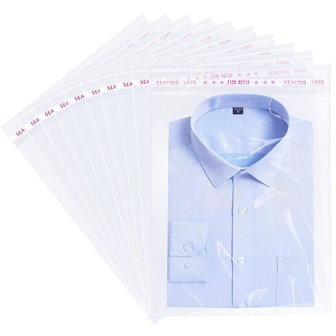 أكياس سيلوفان ذاتية الغلق مقاس 12 × 16 بوصة من Easytle، أكياس ملابس شفافة ذاتية اللصق، أكياس هدايا تشيلو، أكياس بولي بلاستيكية للملابس، قمصان، تغليف هدايا الحفلات، أعمال فنية (20 قطعة) in Kuwait
