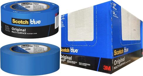 3M Scotch-Blue 2090 Safe-Release Crepe Paper Multi-Surfaces Painters Masking Tape, 27 lbs/in Tensile Strength, 60 yds Length x 2" Width, Blue in Saudi Arabia