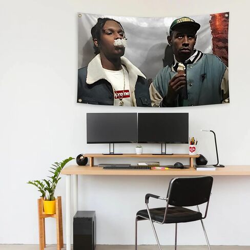 Generic American Rap Tyl-er Singer Asap Roc-ky Music Poster Tapestry 3X5 Feet Indoor and Outdoor Hanging Blankets Can Be Used for Wall Decoration of Dormitories Party Themed Background Decoration in Saudi Arabia