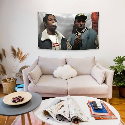 Generic American Rap Tyl-er Singer Asap Roc-ky Music Poster Tapestry 3X5 Feet Indoor and Outdoor Hanging Blankets Can Be Used for Wall Decoration of Dormitories Party Themed Background Decoration in Saudi Arabia