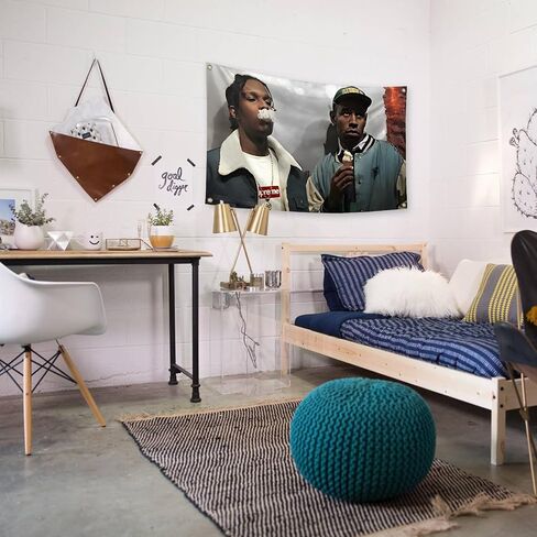 Generic American Rap Tyl-er Singer Asap Roc-ky Music Poster Tapestry 3X5 Feet Indoor and Outdoor Hanging Blankets Can Be Used for Wall Decoration of Dormitories Party Themed Background Decoration in Saudi Arabia