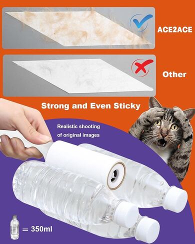 ACE2ACE Lint Rollers for Pet Hair Extra Sticky, 540 Sheets Lint Roller Refills for Clothes, Reusable Lint Roller Pack for Clothing, Carpet, Dog & Cat Hair Removal, 6 Rollers+ 2 Handle, White in Saudi Arabia