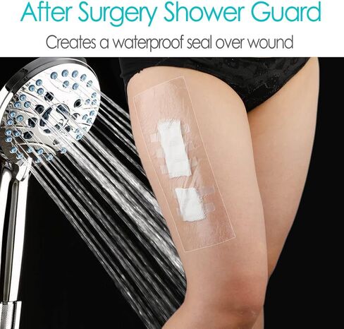 100Pcs Waterproof Shower Protector Bandage 4"x4" for Chest Chemo Dialysis Catheter Shower Cover Hemodialysis Port Surgery Incisions Bath Guard Patch Transparent Film Clear Adhesive Wounds Dressing in Saudi Arabia