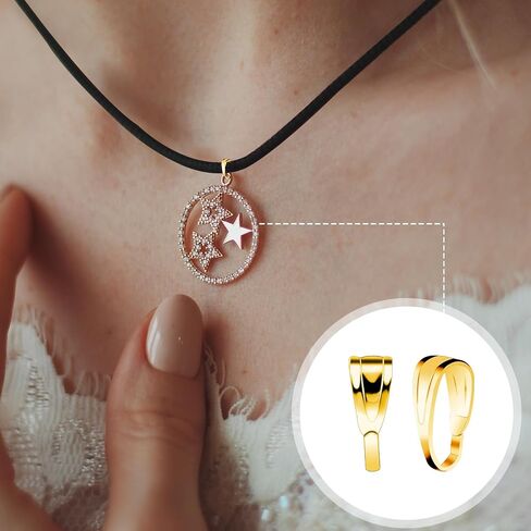 Vin Beauty 600 قطعة قرصة الكفالة لصنع المجوهرات، مشبك قلادة معدنية، المفاجئة قرصة الكفالة للمعلقات، قلادة المشبك موصلات الكفالة النتائج لقلادة المجوهرات DIY الحرف اليدوية صنع اللوازم، 3 ألوان in Kuwait