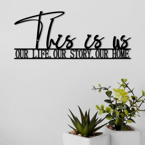لافتة ShowMtheM This is us المعدنية، ديكور المدخل المعدني، هذه لافتة أمريكية مقاس 30.48 سم × 12.7 سم، هذه هي ديكور الحائط الأمريكي، هدية مثالية للتدفئة المنزلية والعطلات in Kuwait